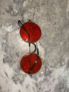 Red Round Steampunk Sunglasses