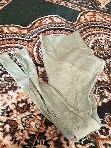 Sage Green Tie-Waist Pants