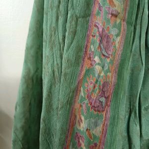 Tussar Silk Salwar &amp; Chiffon Dupatta