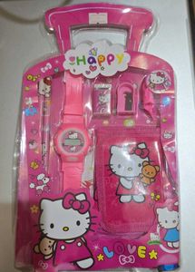 Hello Kitty Watch, Pencil, Eraser, Sharpner and Wa