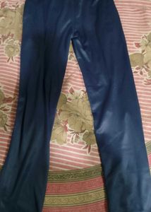 Men's Blue Track Pants with Red Accents