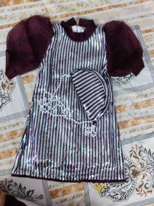 Sparkly Sequined one piece with purse.