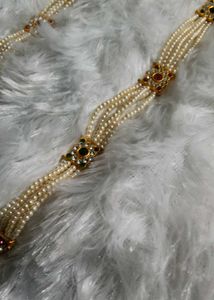 Beautiful Pearl &amp; Stone Necklace Set