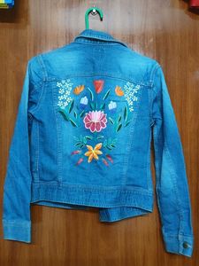 Classic Blue Hand-painted Denim Jacket