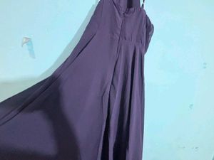 Elegant Blue Halter Neck Dress