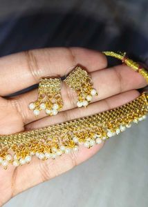 pearl work necklace
