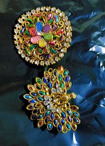 Vintage Rhinestone Hair Brooch Set