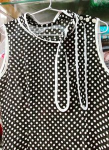 Chic Polka Dot Sleeveless Top