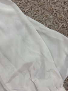 Sheer Cream Long Sleeve Top