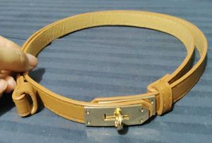 Hermes Kelly gold tan belt
