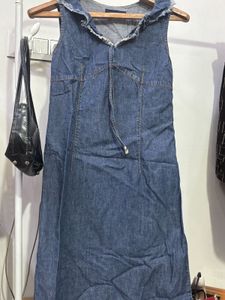 Denim Halter Neck Dress