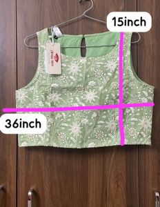 Price Drop Green Embroidered Thread Work