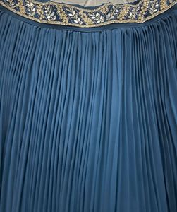 Elegant Blue Lehenga Choli (free size )