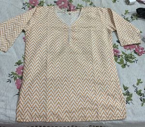 Designer short Kurti with Chevron Print