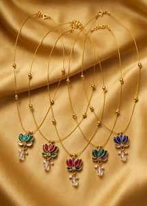 Exquisite Lotus Pendant Necklaces (Set of 5)