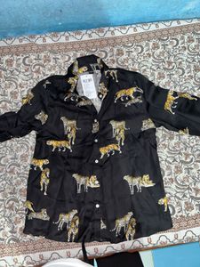 Stylish Black Animal Print Shirt