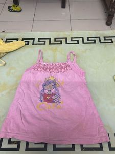 Girls Cotton Sleeveless Tops – Set of 3