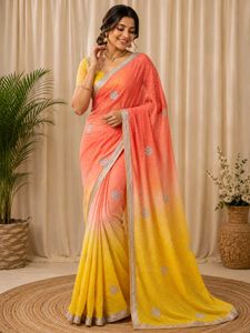 Orange &amp; Yellow Ombre Dupatta