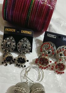 Combo Jhumki Or Bangles