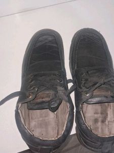 Black Leather Casual Shoes
