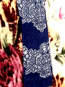 Stylish Navy Blue Printed Kurti