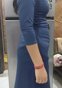 Navy Blue Belted Bodycon Dress
