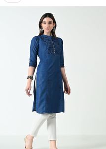 Stylish Blue Denim Kurta