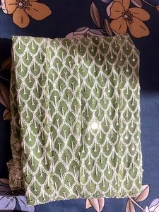 Lakhnavi  Green Embroidered Kurta