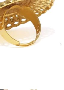zaveri pearls Gold finish cocktail ring