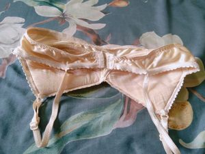 Vintage Cream Satin Bra