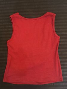 Red Ruched Tank Top