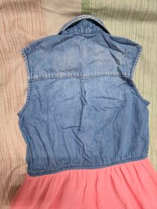 Denim &amp; Pink Ombre Dress