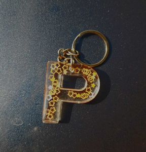 P Initial Keychain