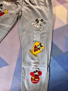 Brand New Mickey Mouse Denim Jeans