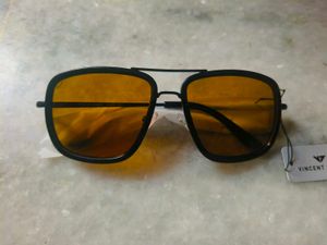 Stylish Black &amp; Orange Aviator Sunglasses