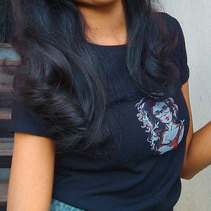 Graphic Print Black T-Shirt