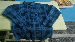 Blue Plaid Men's Shirt. medium size