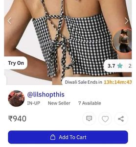 Gingham Tube Crop Top