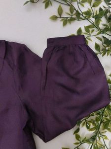 Elegant Purple Ruffle Neck Blouse💜✨