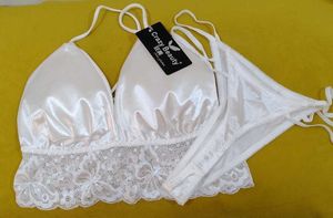 272 -- lace satin bikini 👙 set