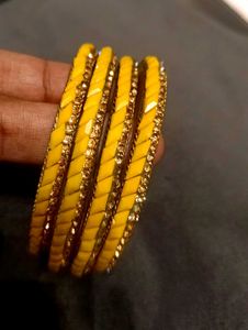 Yellow Ethnic Bangles