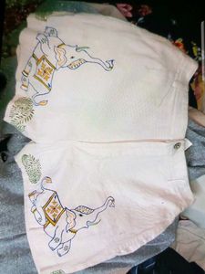hand painted Khadi Shorts & Top