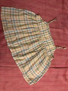Cute Embroidered Checked Dress