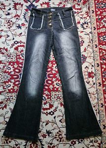 Paranoia Flare dark wash Denim jeans