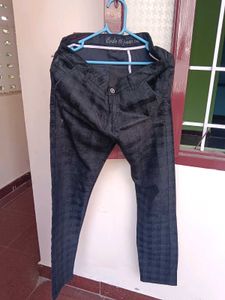 Stylish Black Checkered Pants