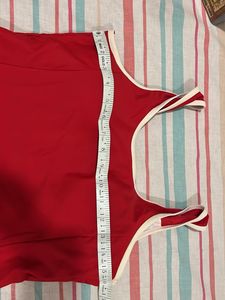 Red One-Piece Swimsuit free size