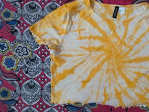 H&amp;M Tie Dye Cropped T-Shirt