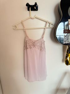 Lace Trim Pink Camisole