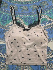 Cute y2k Bows &amp; Dots Cami Top( PADDED)