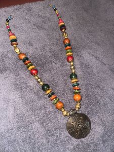 Bohemian Beaded Necklace with Pendant